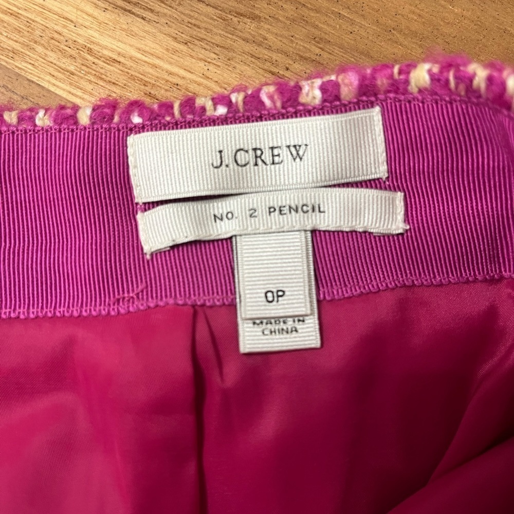 J Crew Herringbone Pattern Wool Blend Pencil Skir… - image 3
